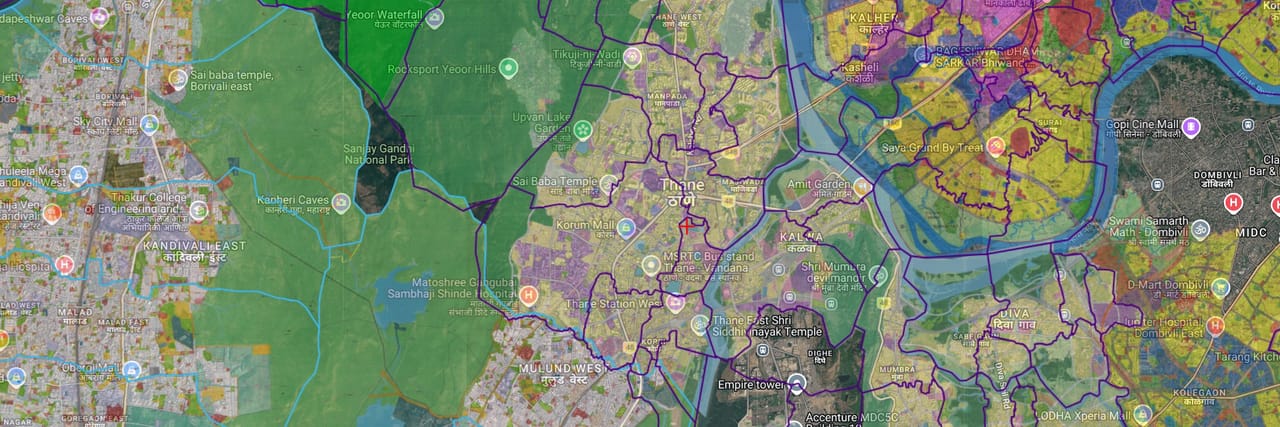 Kolhapur Development Plan — interactive DP overlay on Google Maps
